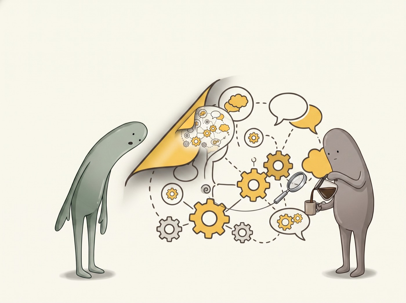 Ilustración sobre curiosidades psicológicas