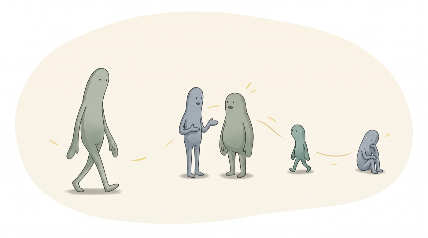 Personajes ilustrados que representan distintas formas de ser